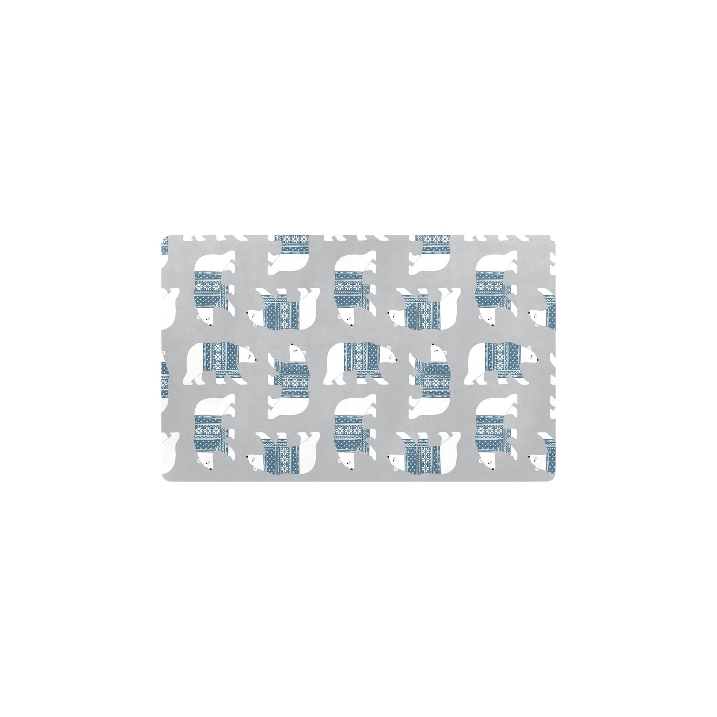 Polar Bear Pattern Print Design A03 Kitchen Mat