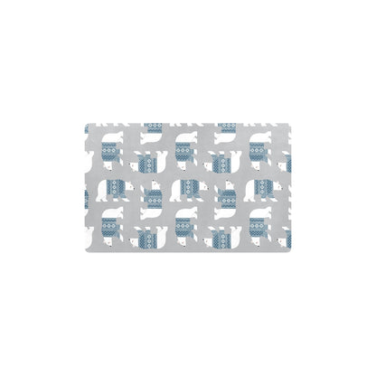 Polar Bear Pattern Print Design A03 Kitchen Mat