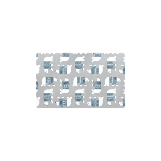 Polar Bear Pattern Print Design A03 Kitchen Mat