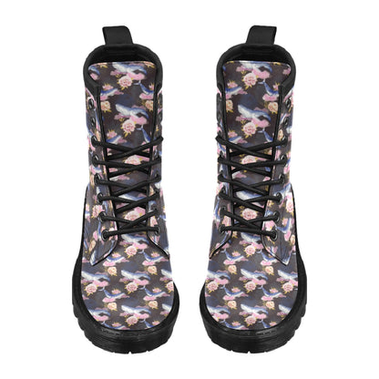 Blue Whale Print Design LKS401 Women's Boots