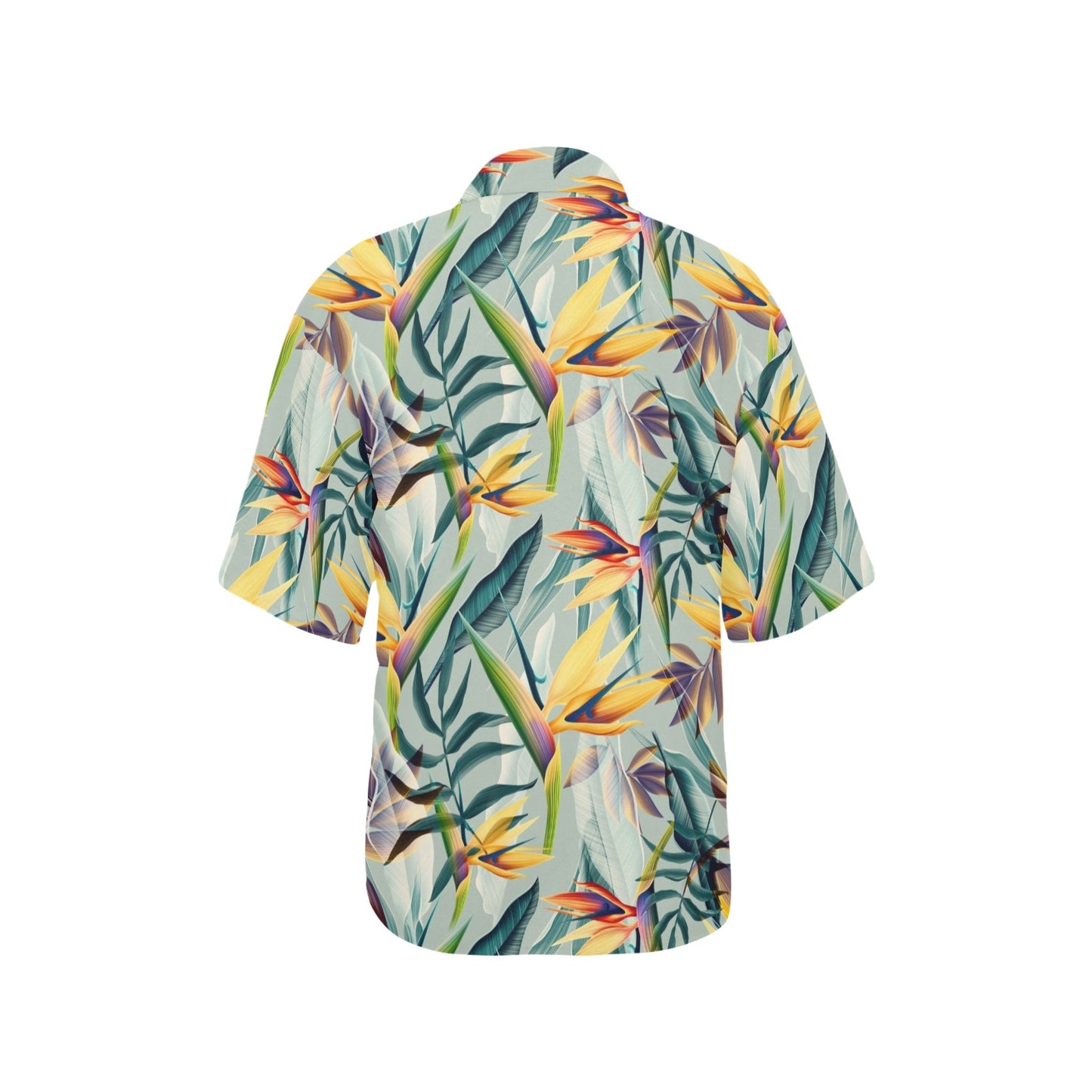 Tropical Flower Pattern Print Design TF022 Women's Hawaiian Shirt