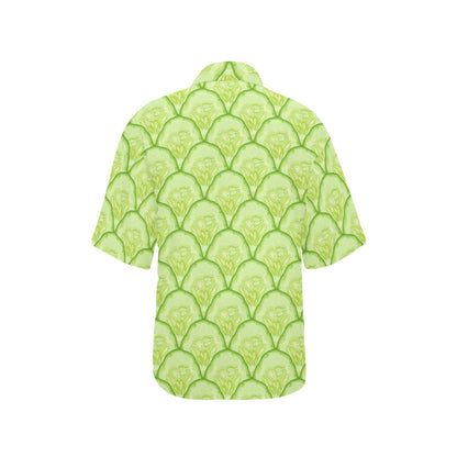 Cucumber Pattern Print Design CC04 Women's Hawaiian Shirt