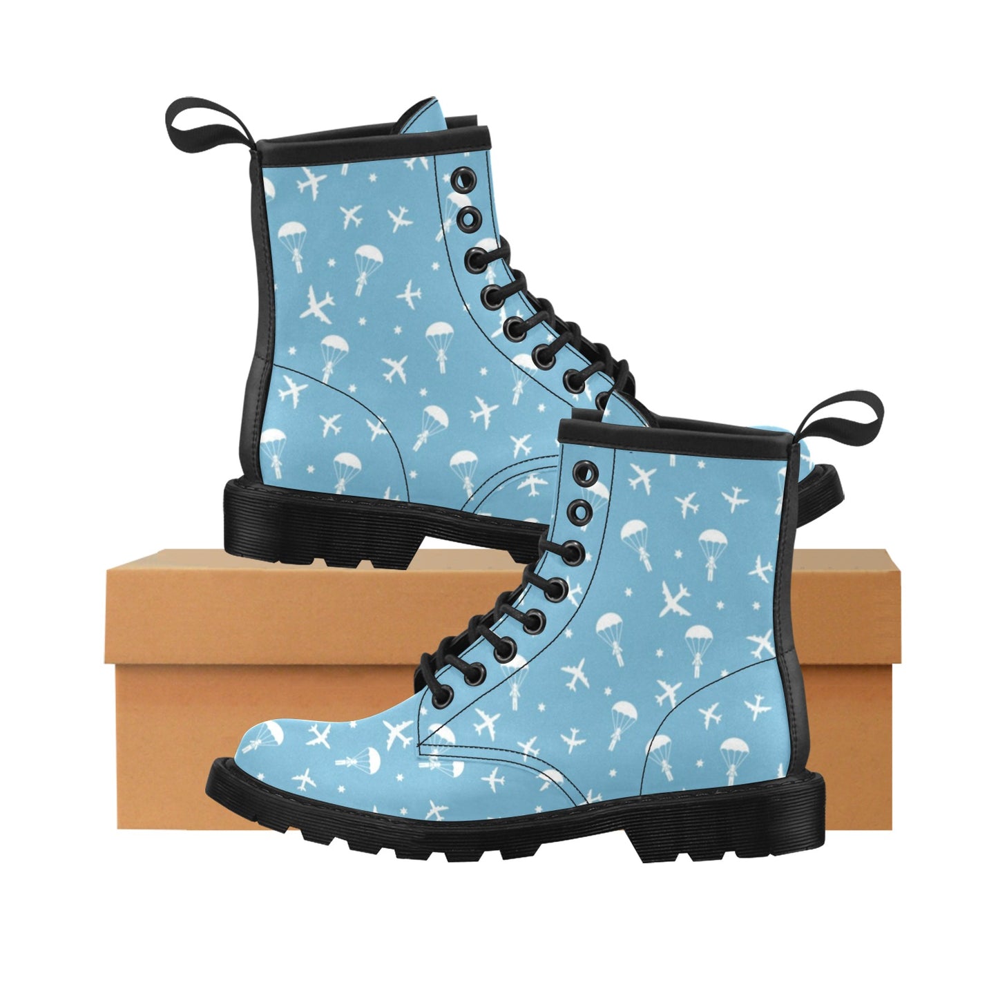 Skydiver Print Design LKS303 Women's Boots