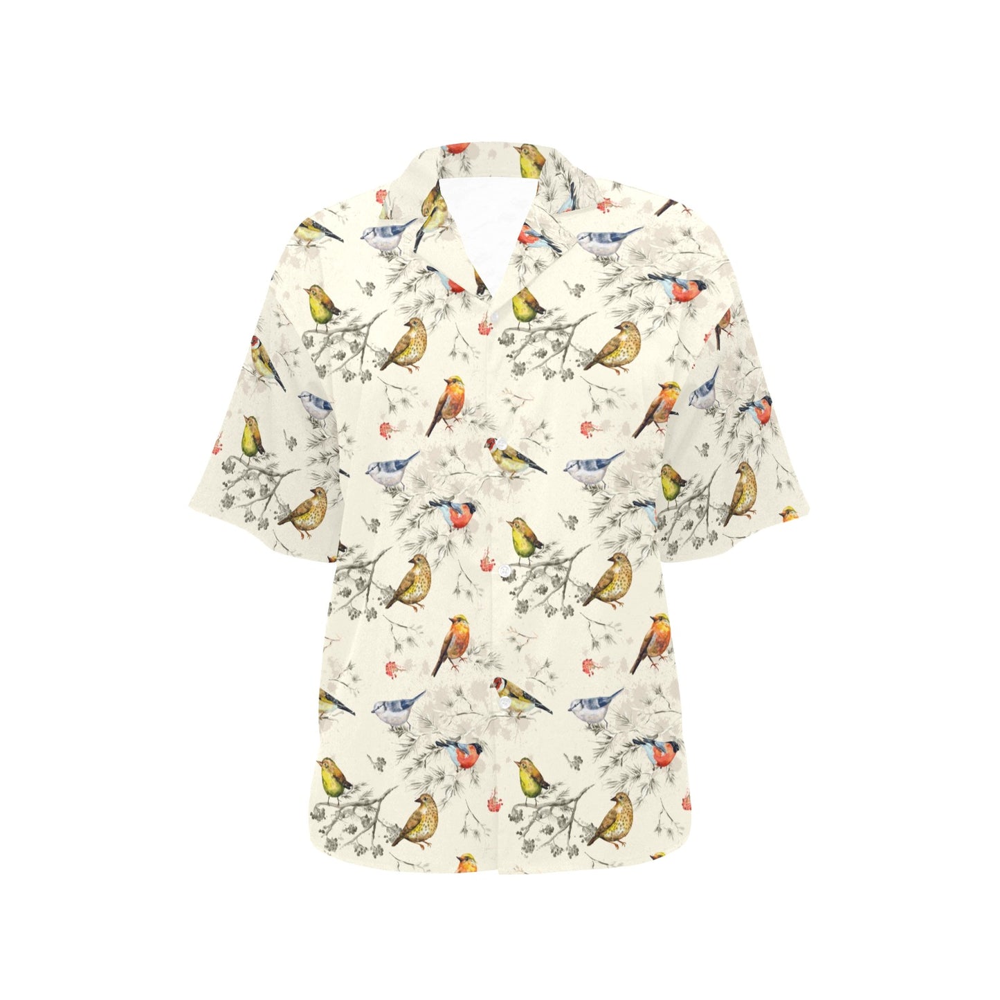 Bird Watercolor Design Pattern Women's Hawaiian Shirt