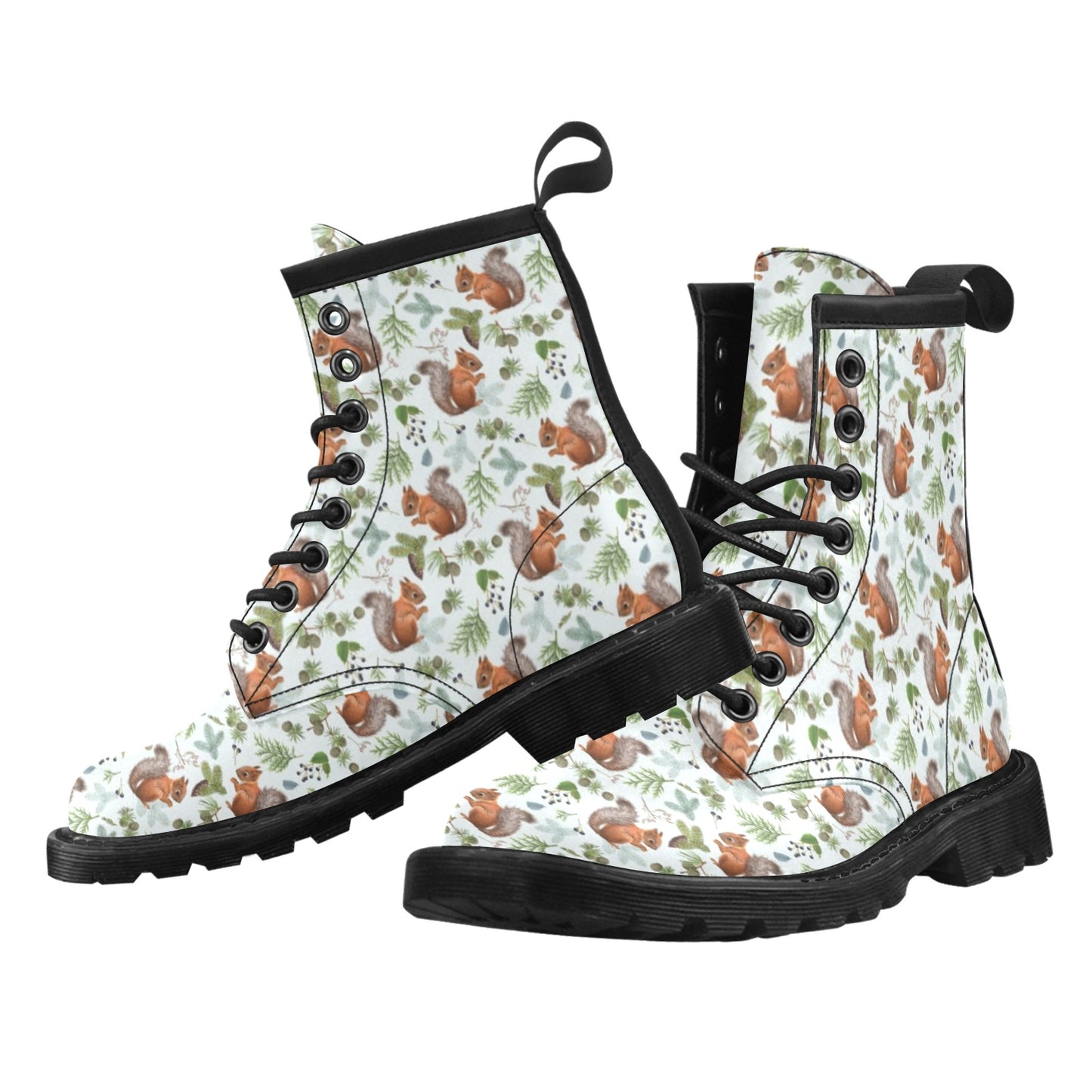 Squirrel Print Design LKS308 Women's Boots