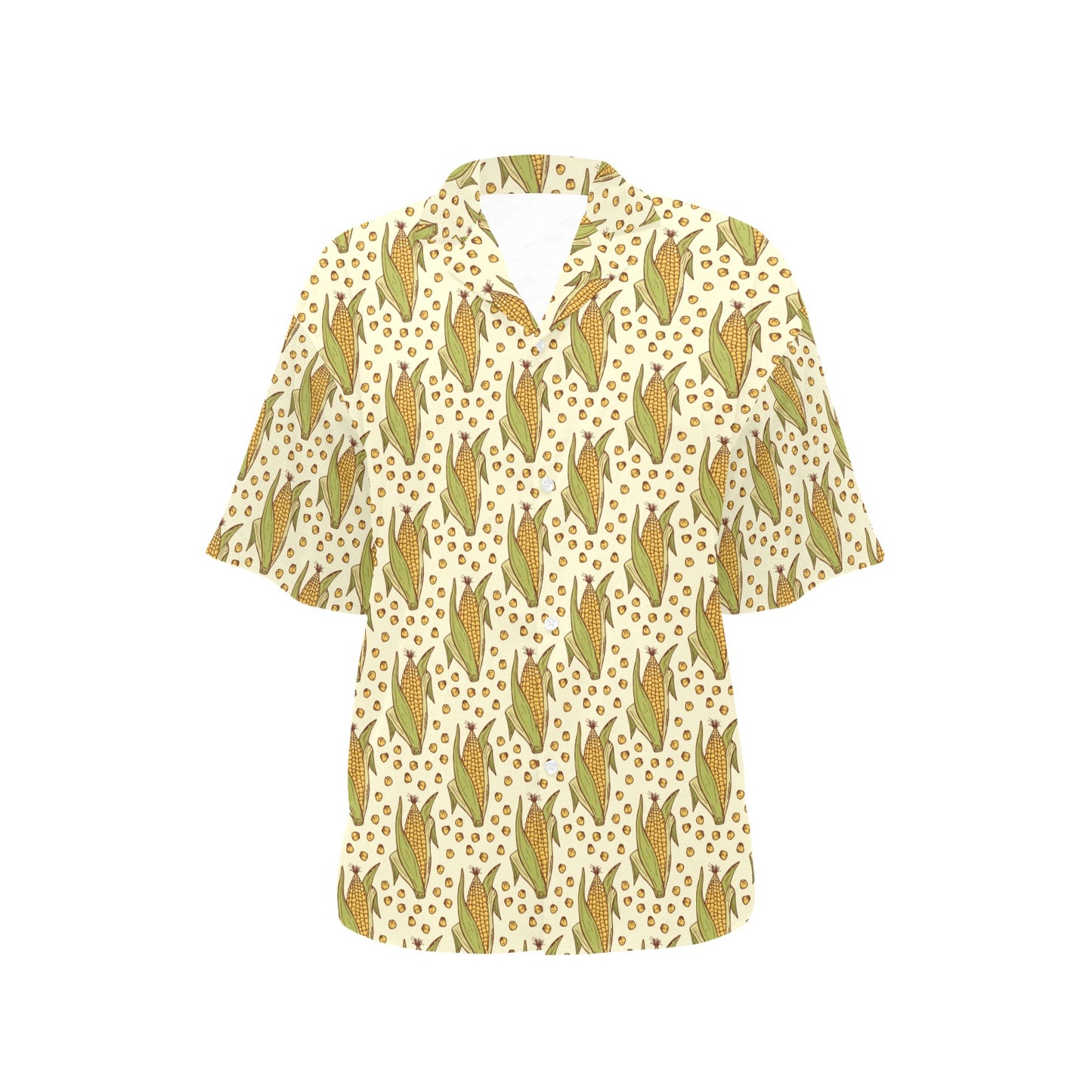 Corn Pattern Print Design 01 Women's Hawaiian Shirt