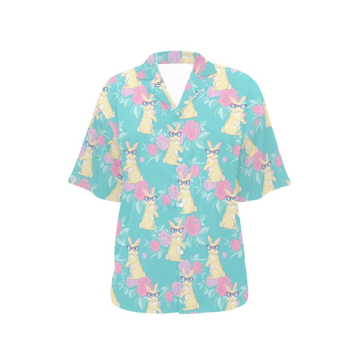 Rabbit Pattern Print Design RB05 Women's Hawaiian Shirt