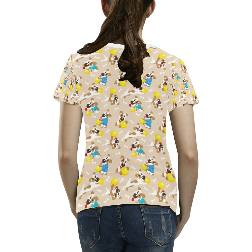 Russell Terriers Cute Print Design LKS304 Women's  T-shirt
