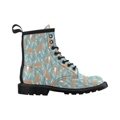 Fox Forest Print Pattern Women's Boots