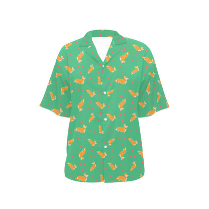 Cardigan Welsh Corgis Pattern Print Design 03 Women's Hawaiian Shirt