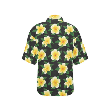 Plumeria Pattern Print Design A03 Women's Hawaiian Shirt