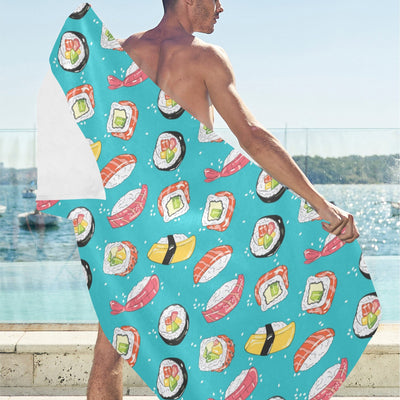 Sushi Print Design LKS305 Beach Towel 32" x 71"