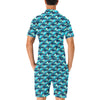 Beach Wave Design Print Men's Romper