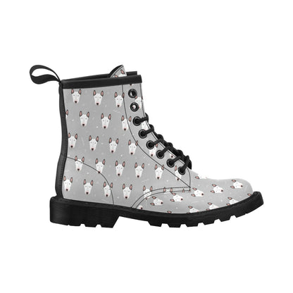 Bull Terrier Head Print Pattern Women's Boots