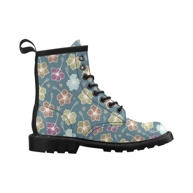 Hibiscus Pattern Print Design HB033 Women's Boots