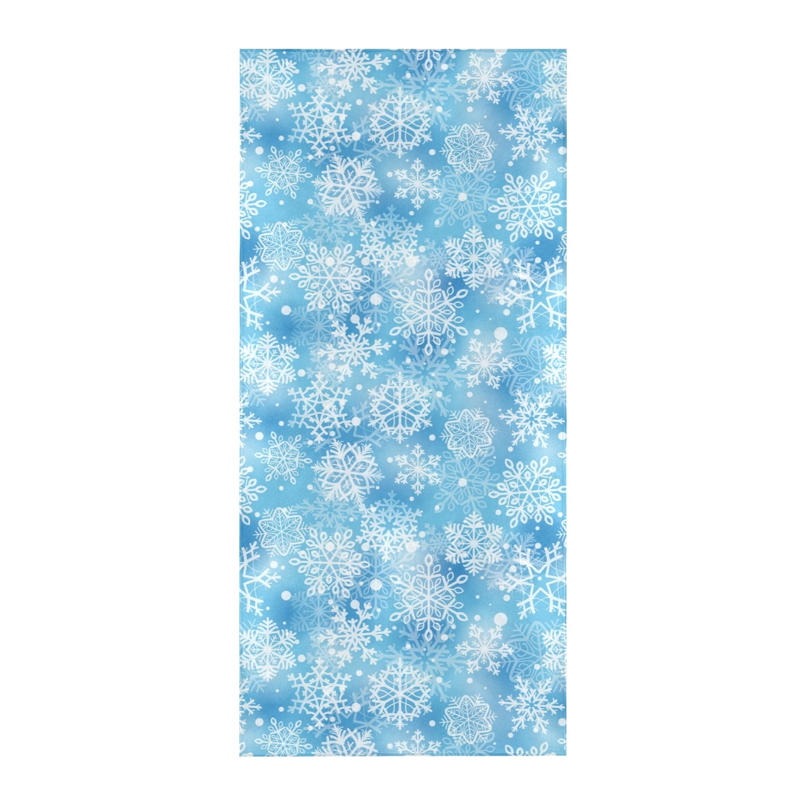 Snowflake Blue Print Design LKS301 Beach Towel 32" x 71"