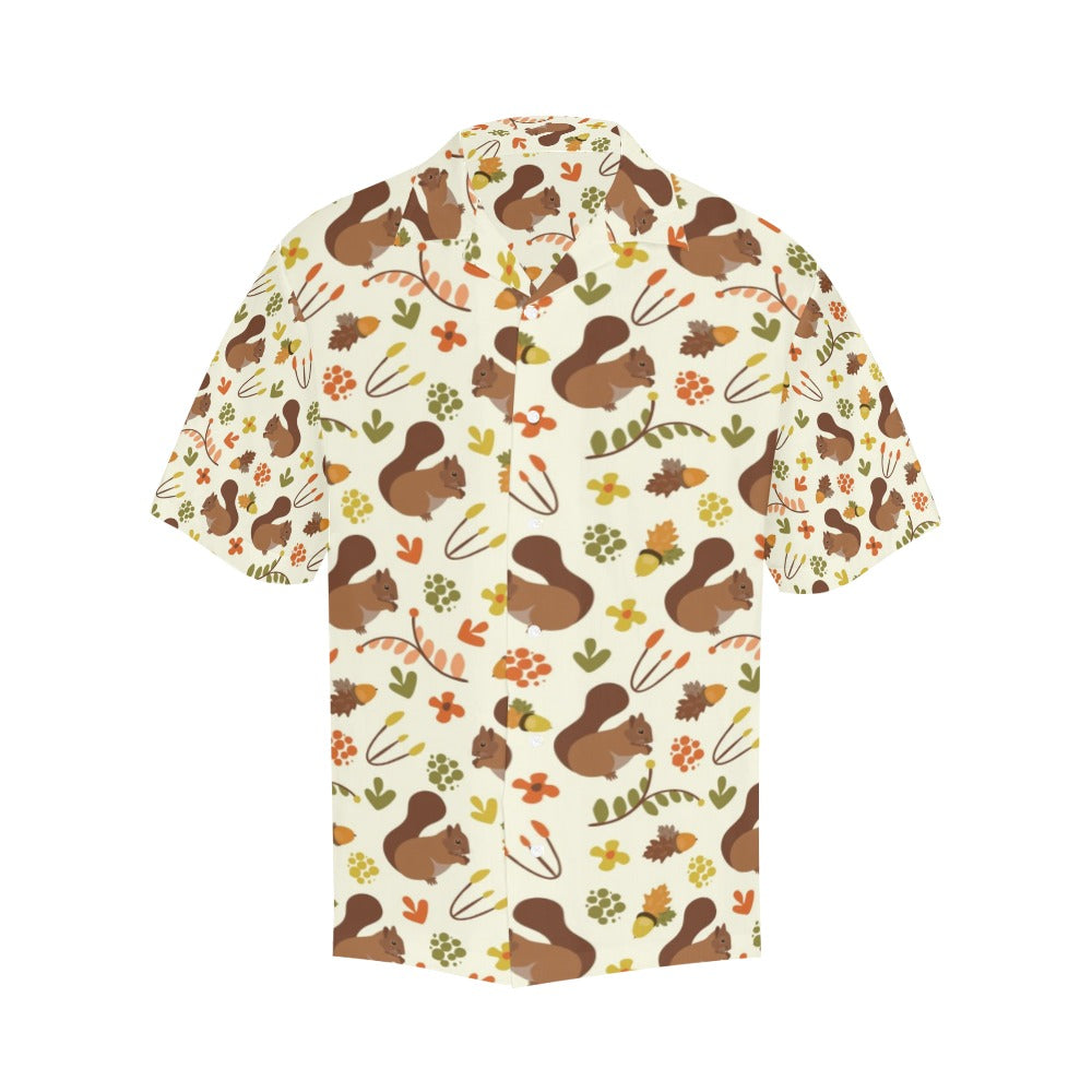 Squirrel Print Design LKS3010 Men's Hawaiian Shirt