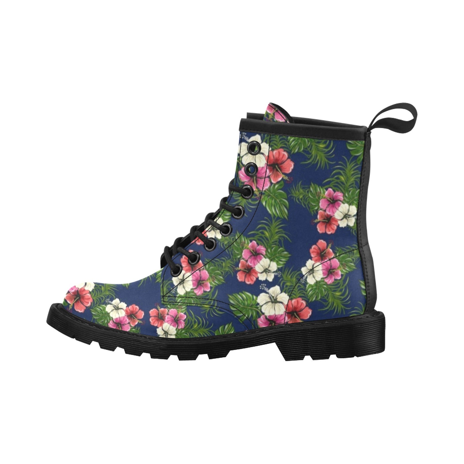 Hibiscus Pattern Print Design HB028 Women's Boots