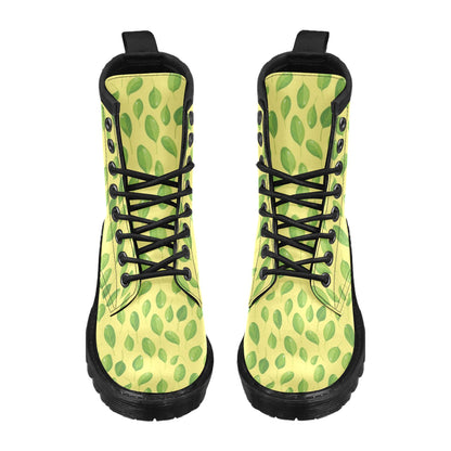 Spinach Print Design LKS302 Women's Boots
