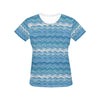 Wave Print Design LKS301 Women's  T-shirt