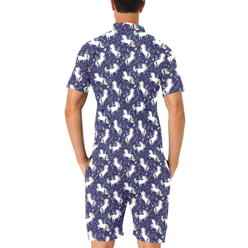 Unicorn Print Design LKS305 Men's Romper