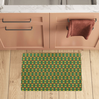 African Geometric Print Pattern Kitchen Mat