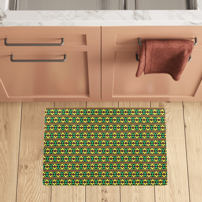 African Geometric Print Pattern Kitchen Mat