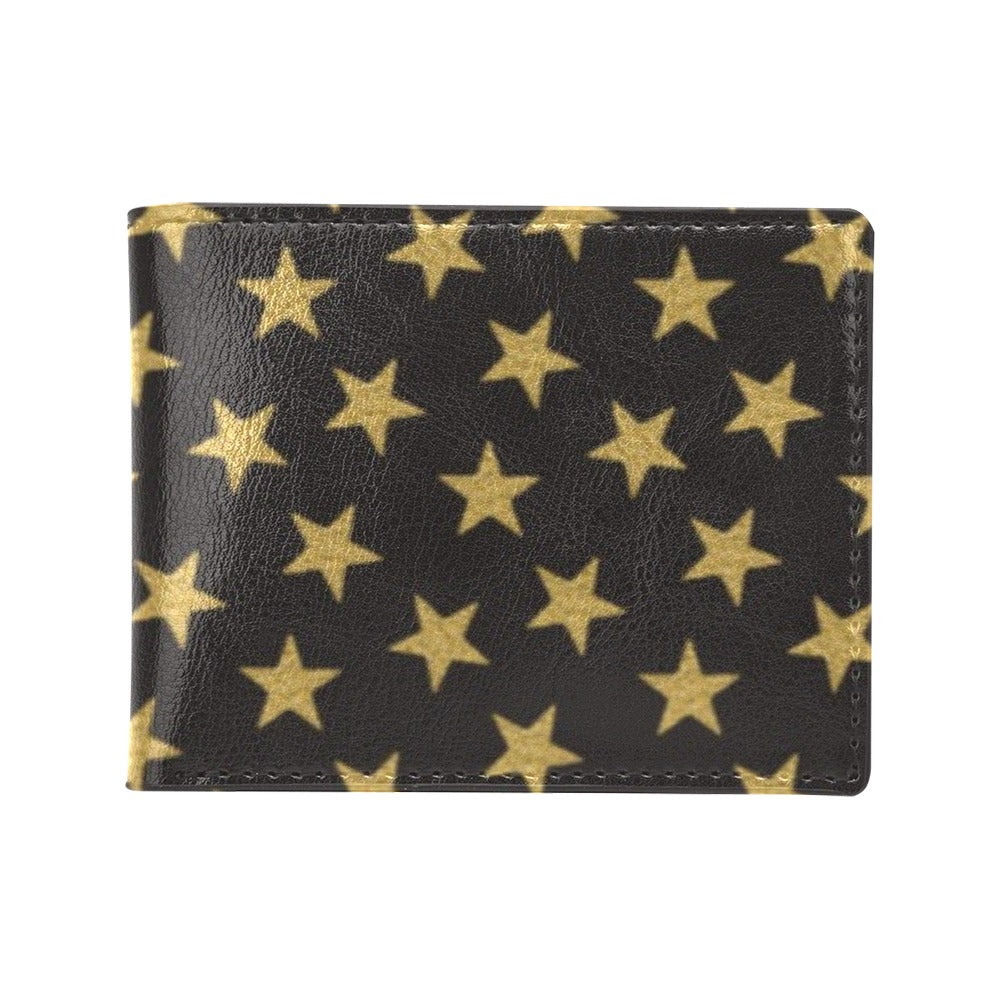 Star Gold Print Design LKS302 Men's ID Card Wallet