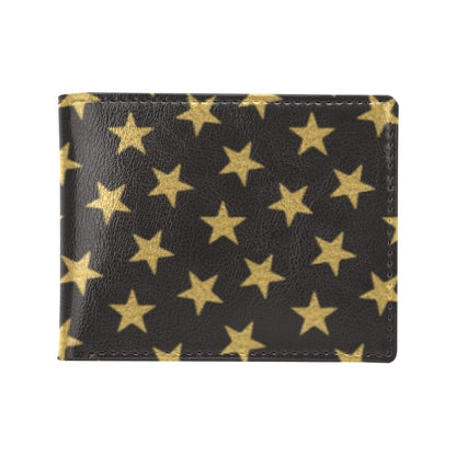 Star Gold Print Design LKS302 Men's ID Card Wallet