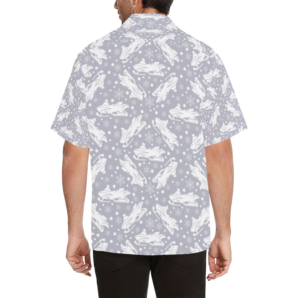 Snowmobile Print Design LKS302 Men's Hawaiian Shirt