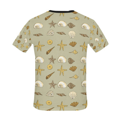 Seashell Beach Print Design LKS303 Men's All Over Print T-shirt