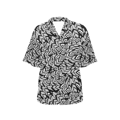 Tribal Pattern Print Design LKS302 Women's Hawaiian Shirt