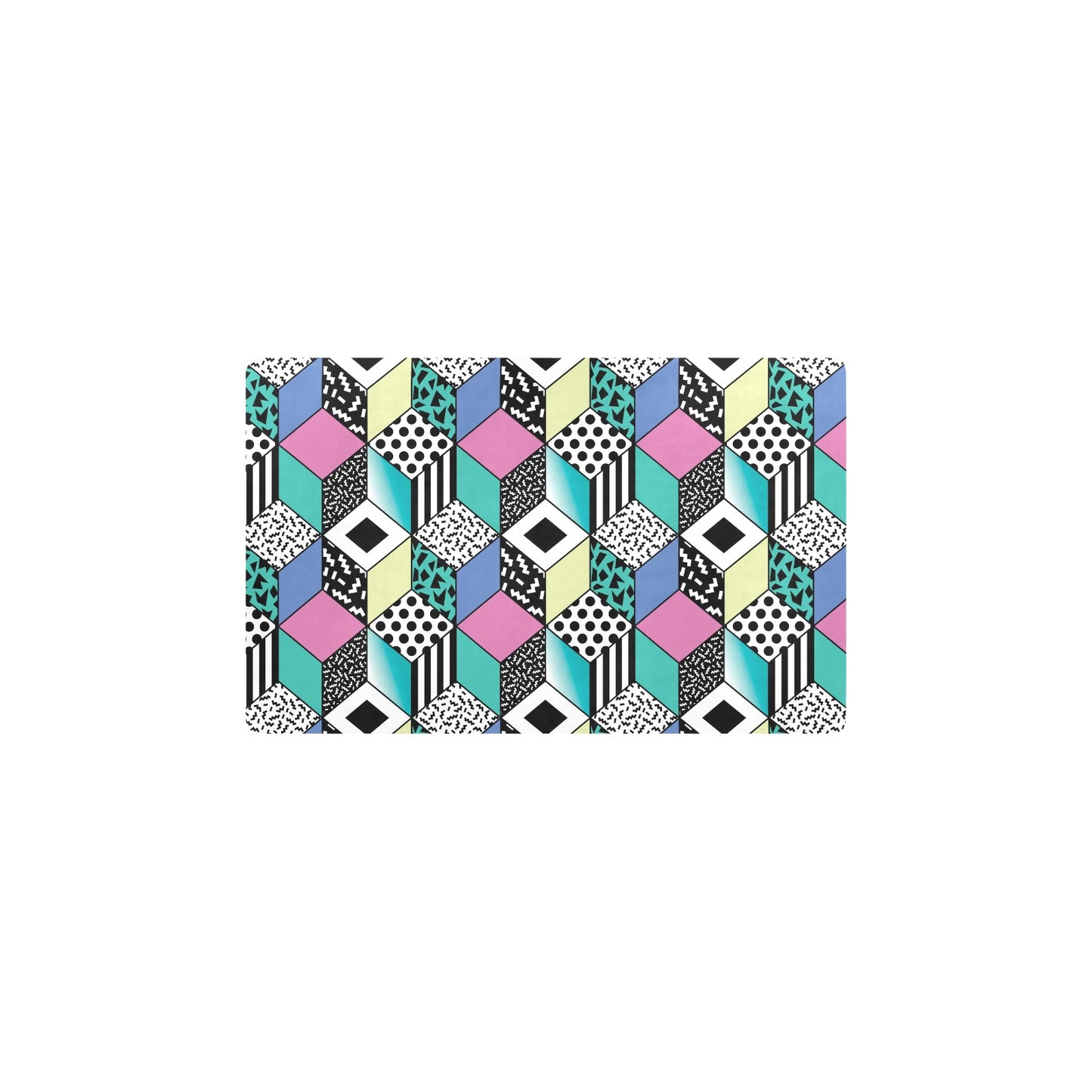 90s Pattern Print Design 3 Kitchen Mat