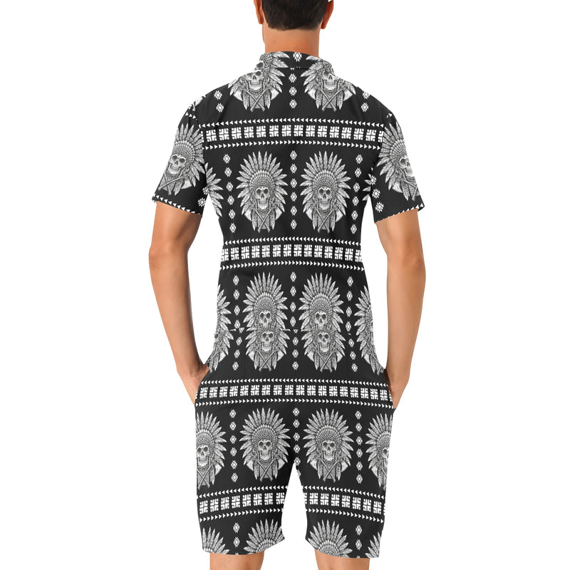 Native American Indian Skull Men's Romper