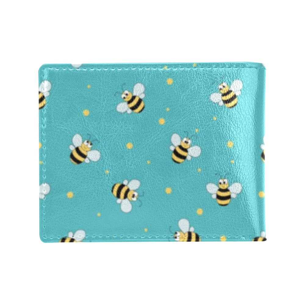 Bee With Dot Print Design LKS309 Men's ID Card Wallet