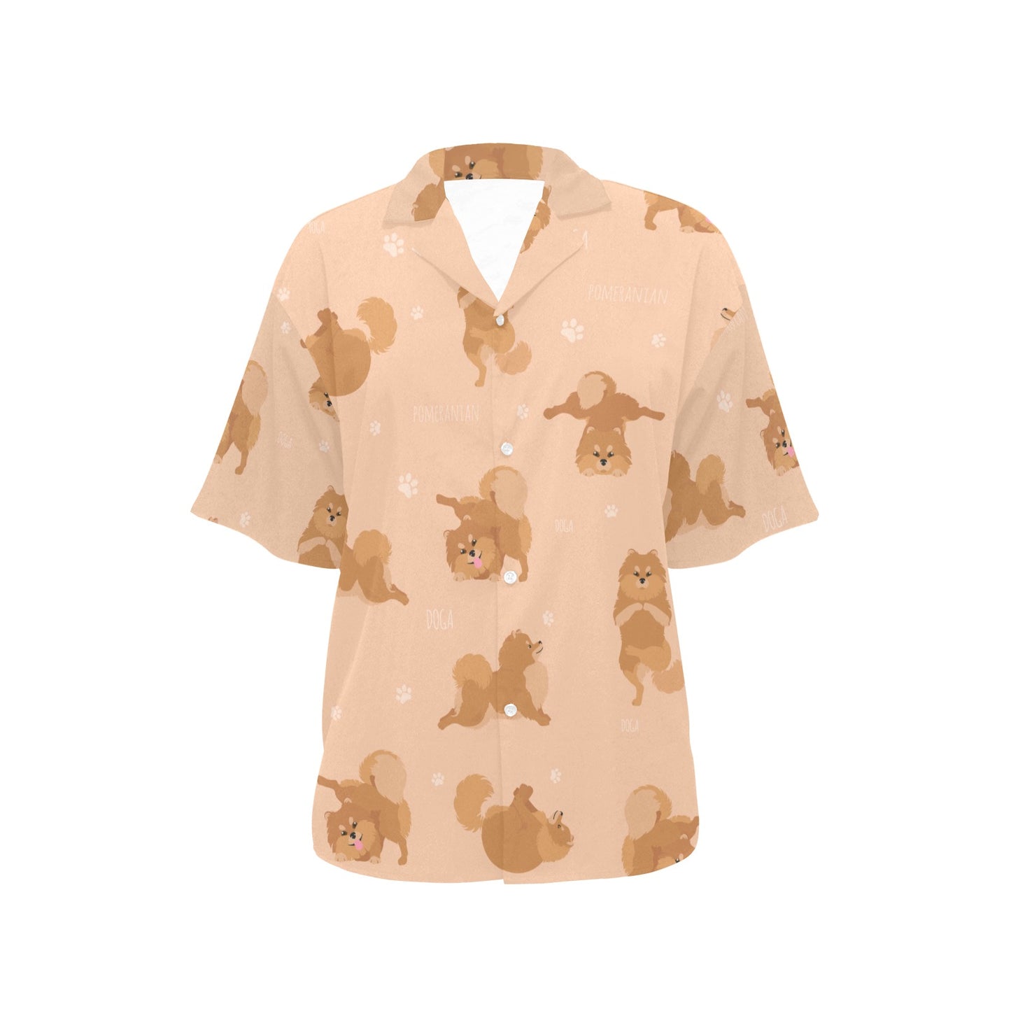 Pomeranians Pattern Print Design A06 Women's Hawaiian Shirt