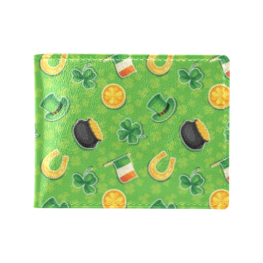 Shamrock Saint Patrick's Day Print Design LKS302 Men's ID Card Wallet
