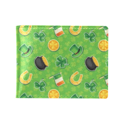 Shamrock Saint Patrick's Day Print Design LKS302 Men's ID Card Wallet