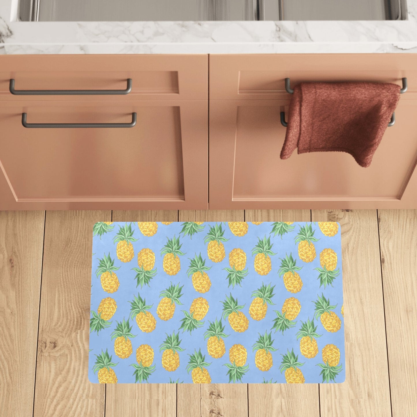 Pineapple Pattern Print Design A04 Kitchen Mat