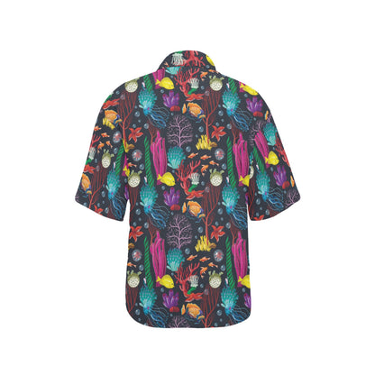 Underwater Cute Print Design LKS303 Women's Hawaiian Shirt