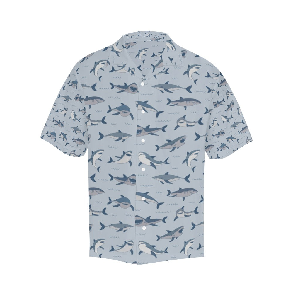 Shark Print Design LKS304 Men's Hawaiian Shirt