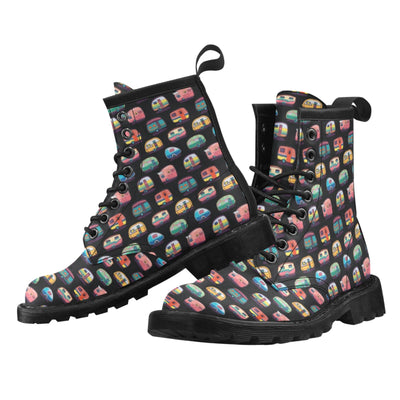 Camper Camping Pattern Women's Boots