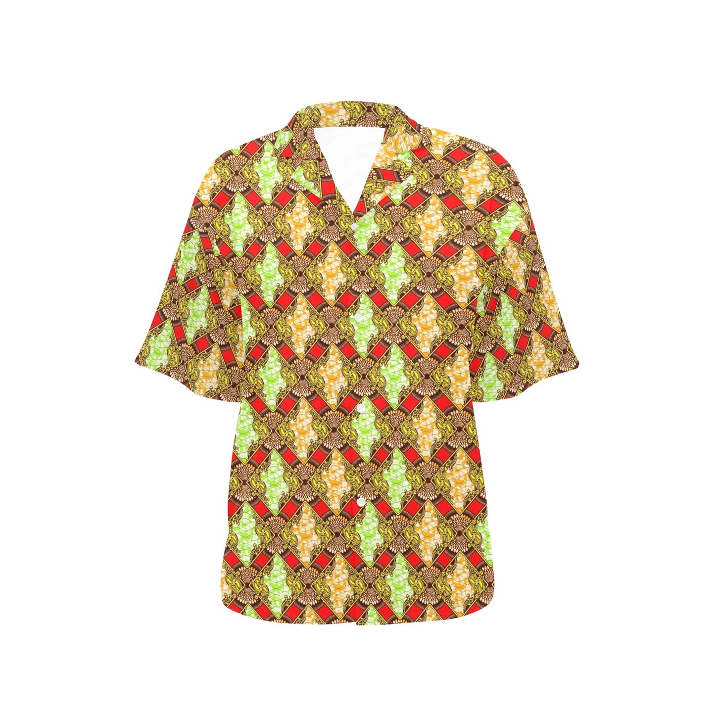 African Classic Print Pattern Women's Hawaiian Shirt