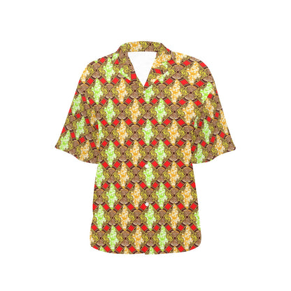 African Classic Print Pattern Women's Hawaiian Shirt