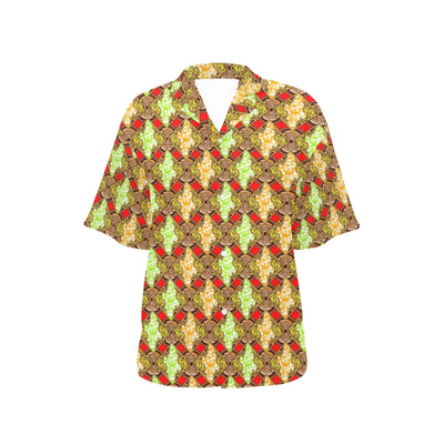 African Classic Print Pattern Women's Hawaiian Shirt