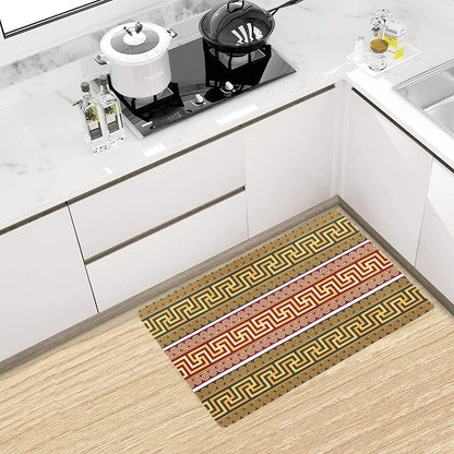 Ancient Greek Pattern Print Design LKS302 Kitchen Mat