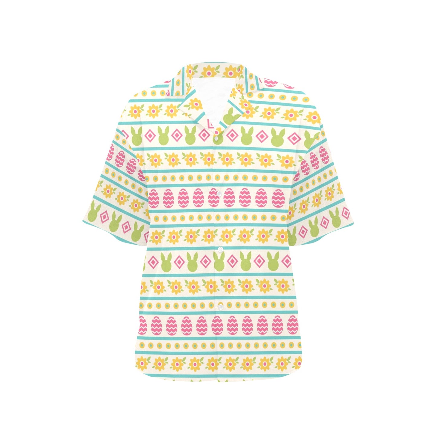 Easter Eggs Pattern Print Design RB016 Women's Hawaiian Shirt