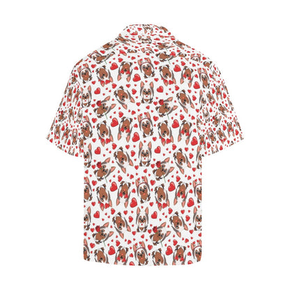 Silky Terriers Heart Print Design LKS302 Men's Hawaiian Shirt
