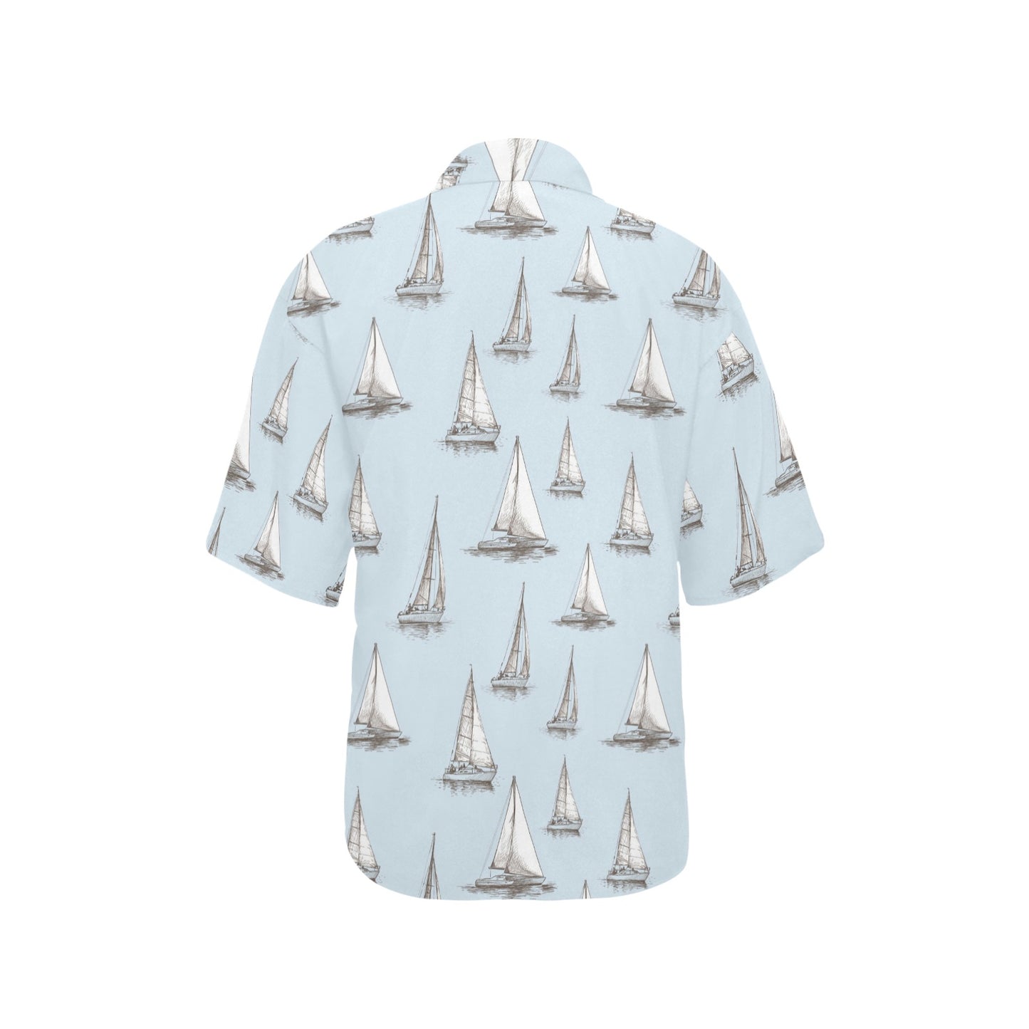 Sailing Ships Pattern Print Design A01 Women's Hawaiian Shirt