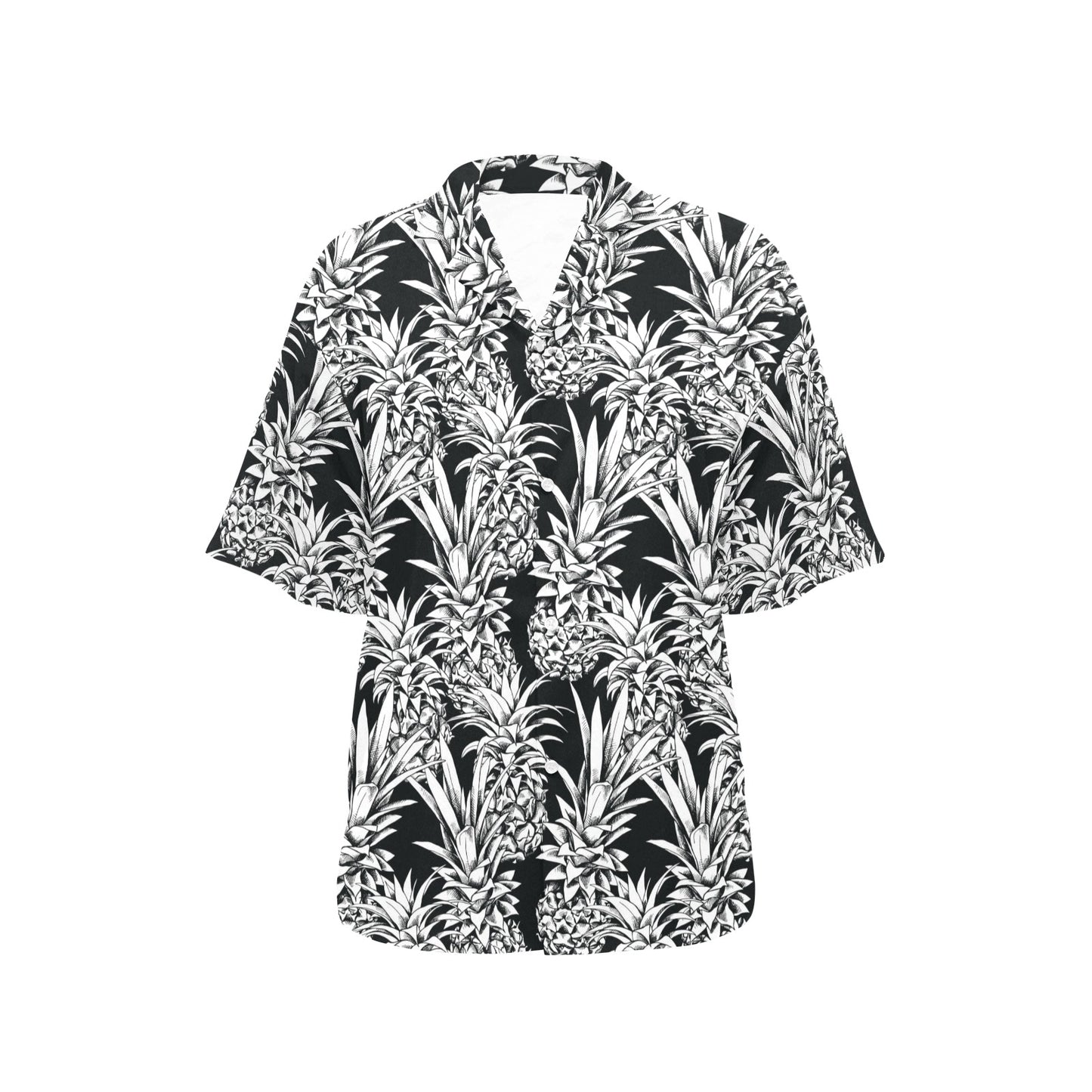 Pineapple Pattern Print Design PP08 Women's Hawaiian Shirt